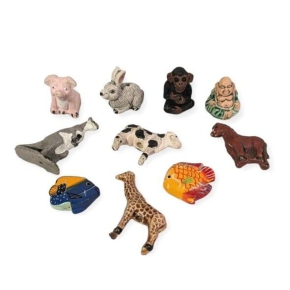 Animal Beads Buddha Mixed Lot For Jewelry DIY Crafts Rabbit Wood Fish Kangaroo - Picture 1 of 16